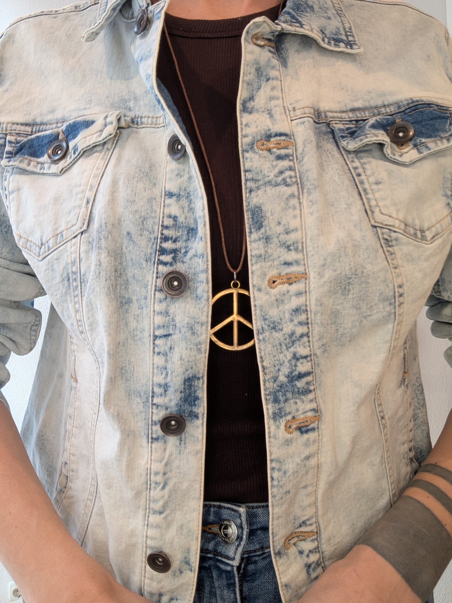 Boho Jeansjacke Ethno Gr. M