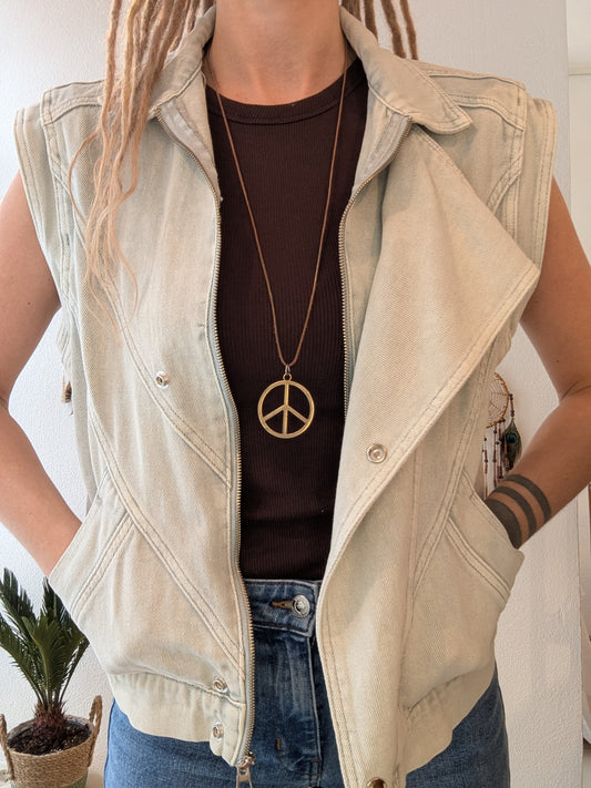 Vintage Weste Boho Hippie Gr. L