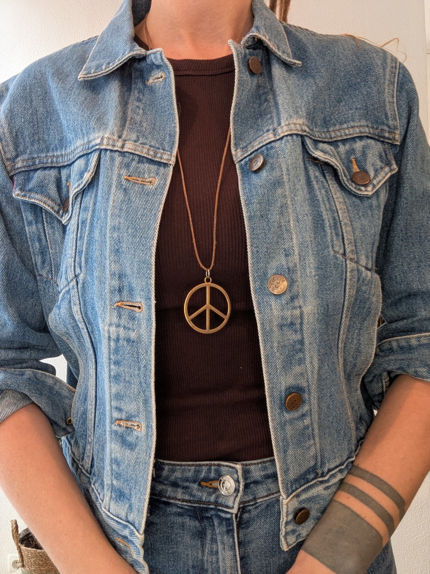 Vintage Jeansjacke Boho Ethno Gr. XS