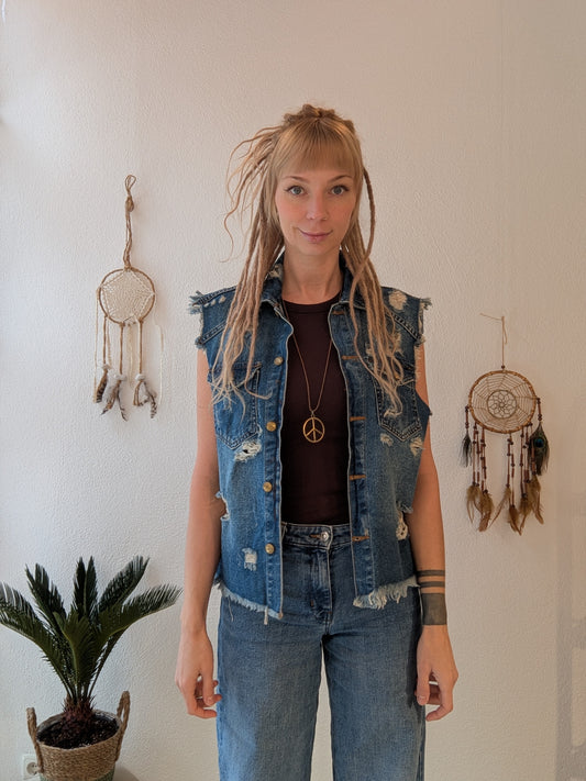 Vintage Jeans Weste Frida Gr. M