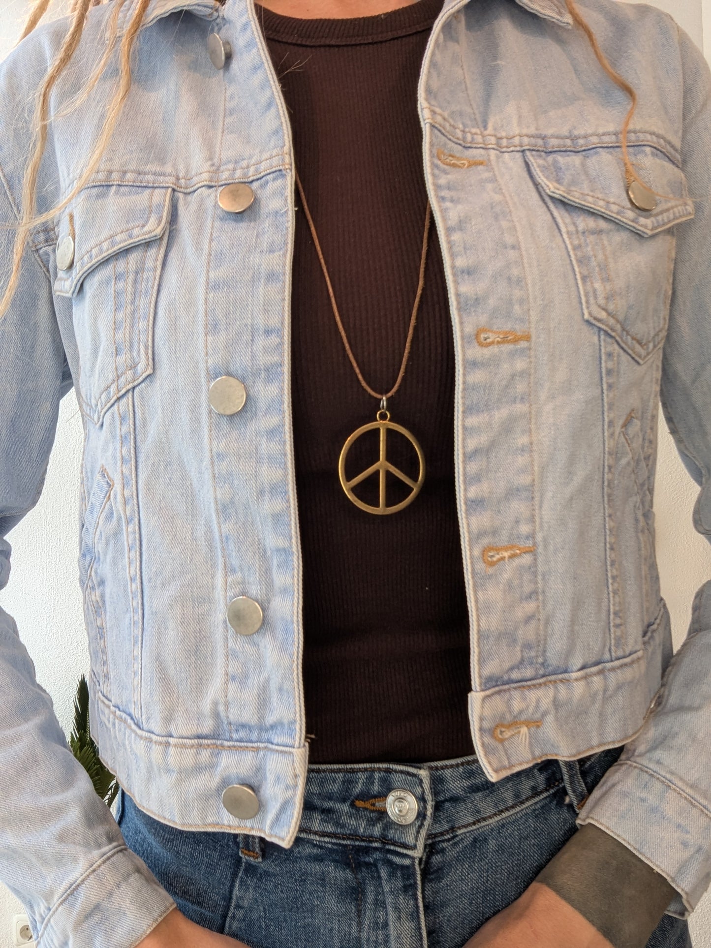 Vintage Fransen Jeansjacke Boho Gr. XS