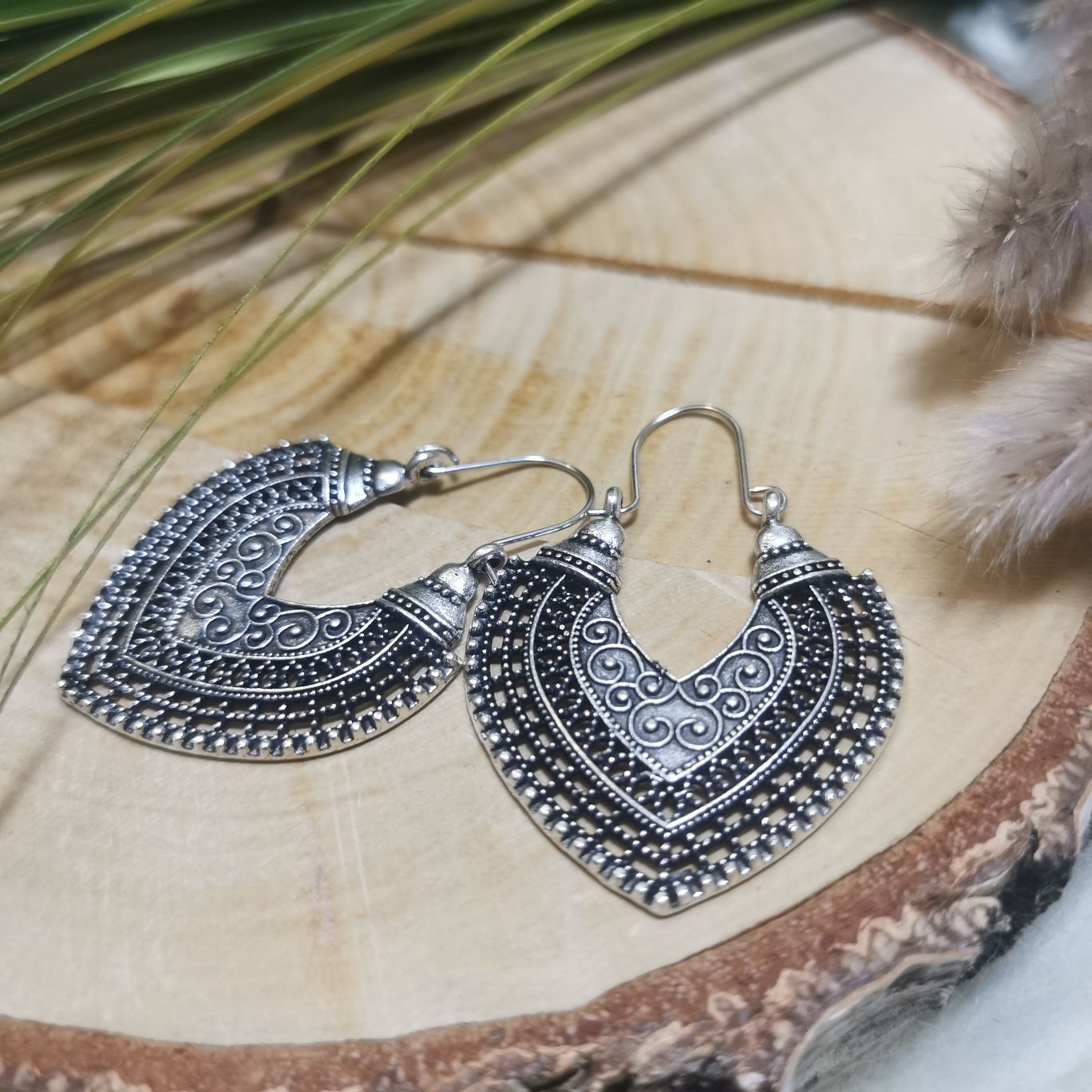 Boho Ohrringe Ayla Vintage Silber
