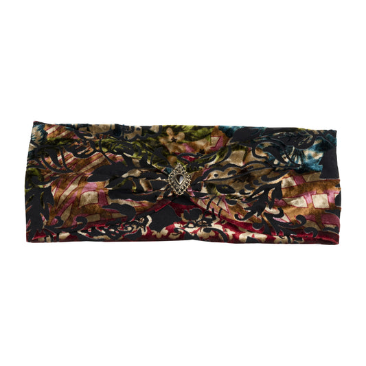 Special Boho Festival Samt Haarband - mit Edelsteinen verziert