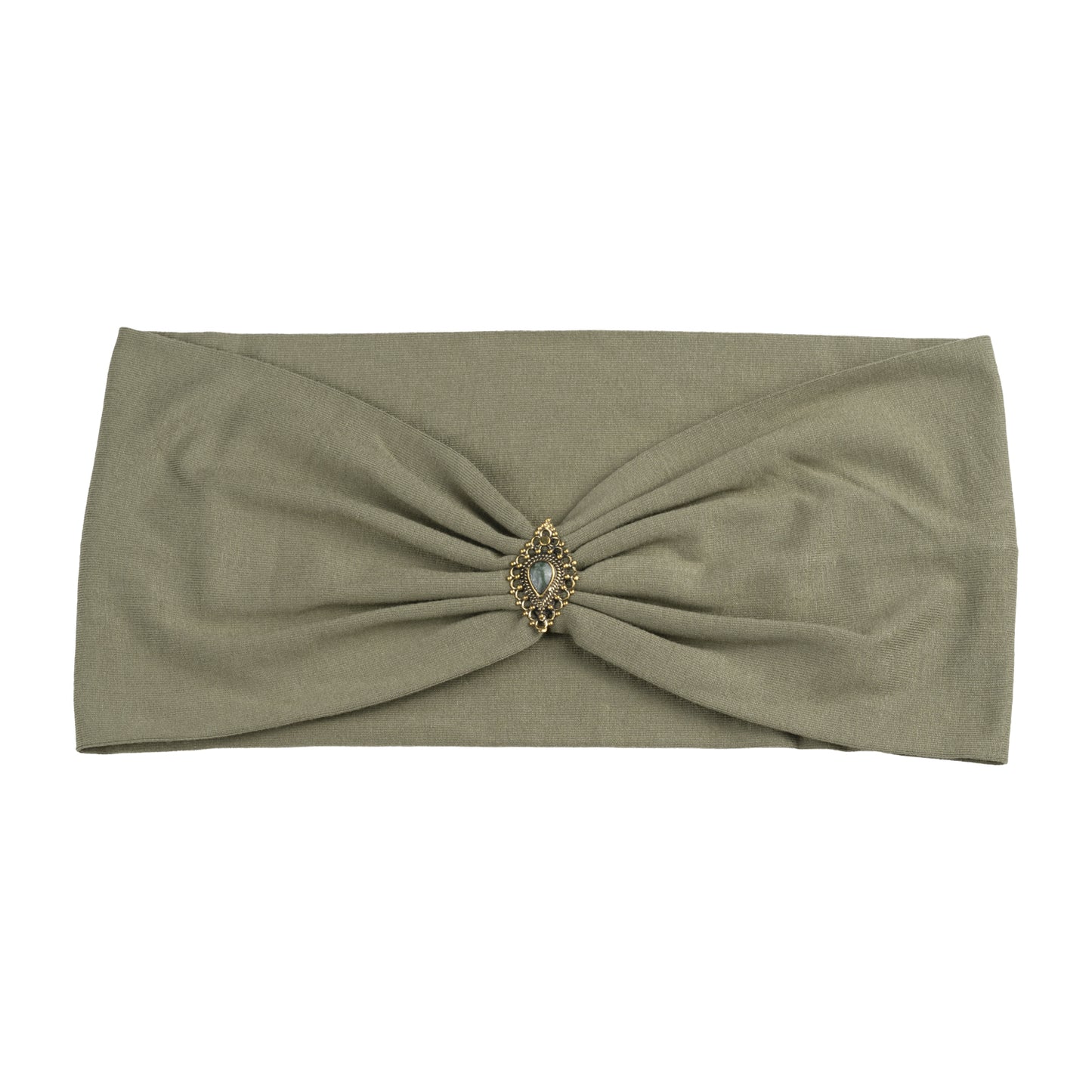 Jersey Haarband in hell Khaki