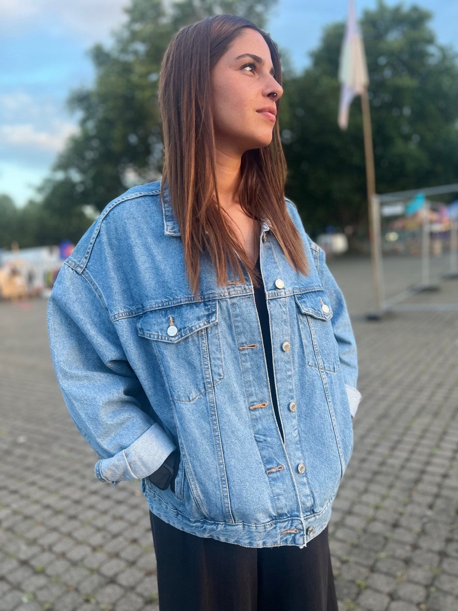 Deine Jeansjacke bei Bohia gestalten - Boho Elefant Jeansjacke Oversize