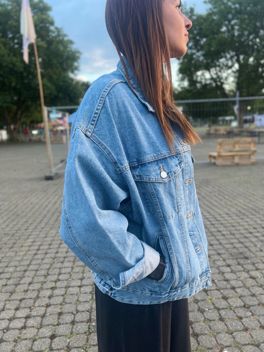 Deine Jeansjacke bei Bohia gestalten - Boho Elefant Jeansjacke Oversize