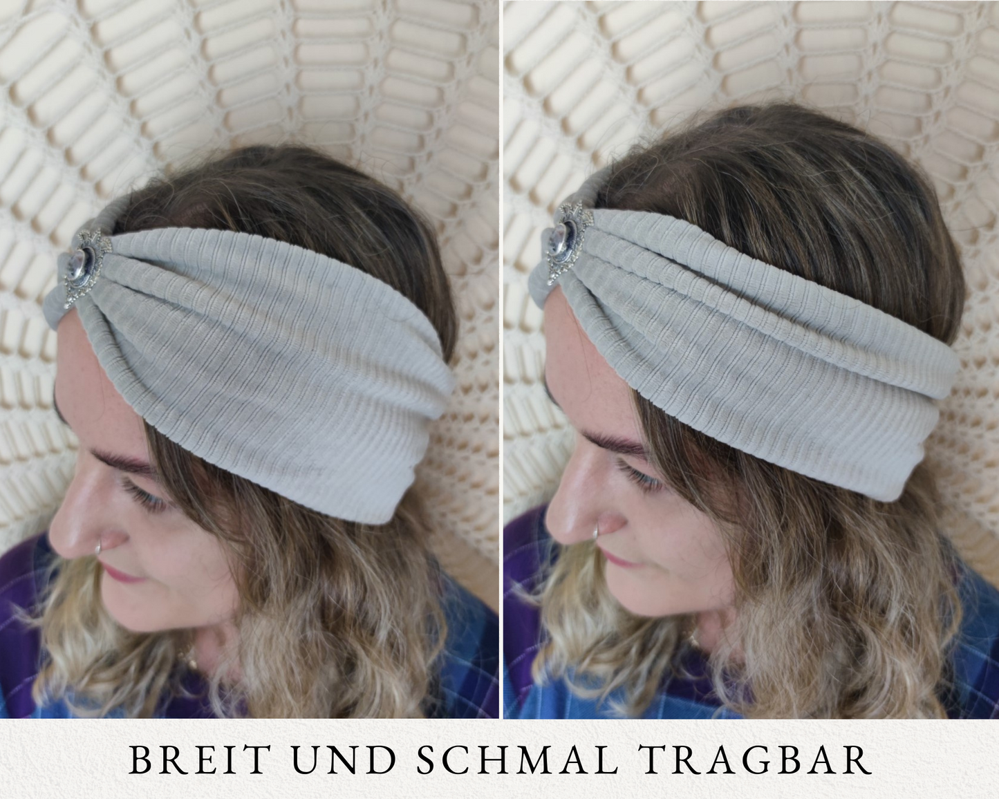 Love Yourself Samt Haarband in Senfgelb - mit Edelsteinen verziert