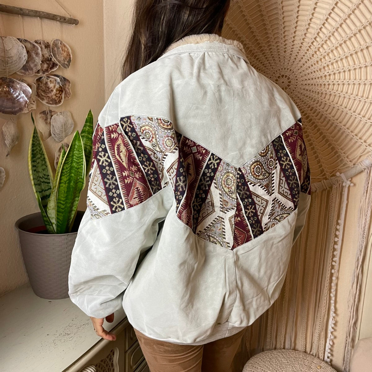 Boho Aztekenjacke Vintage Style 80er / 90er Vintage Jacke