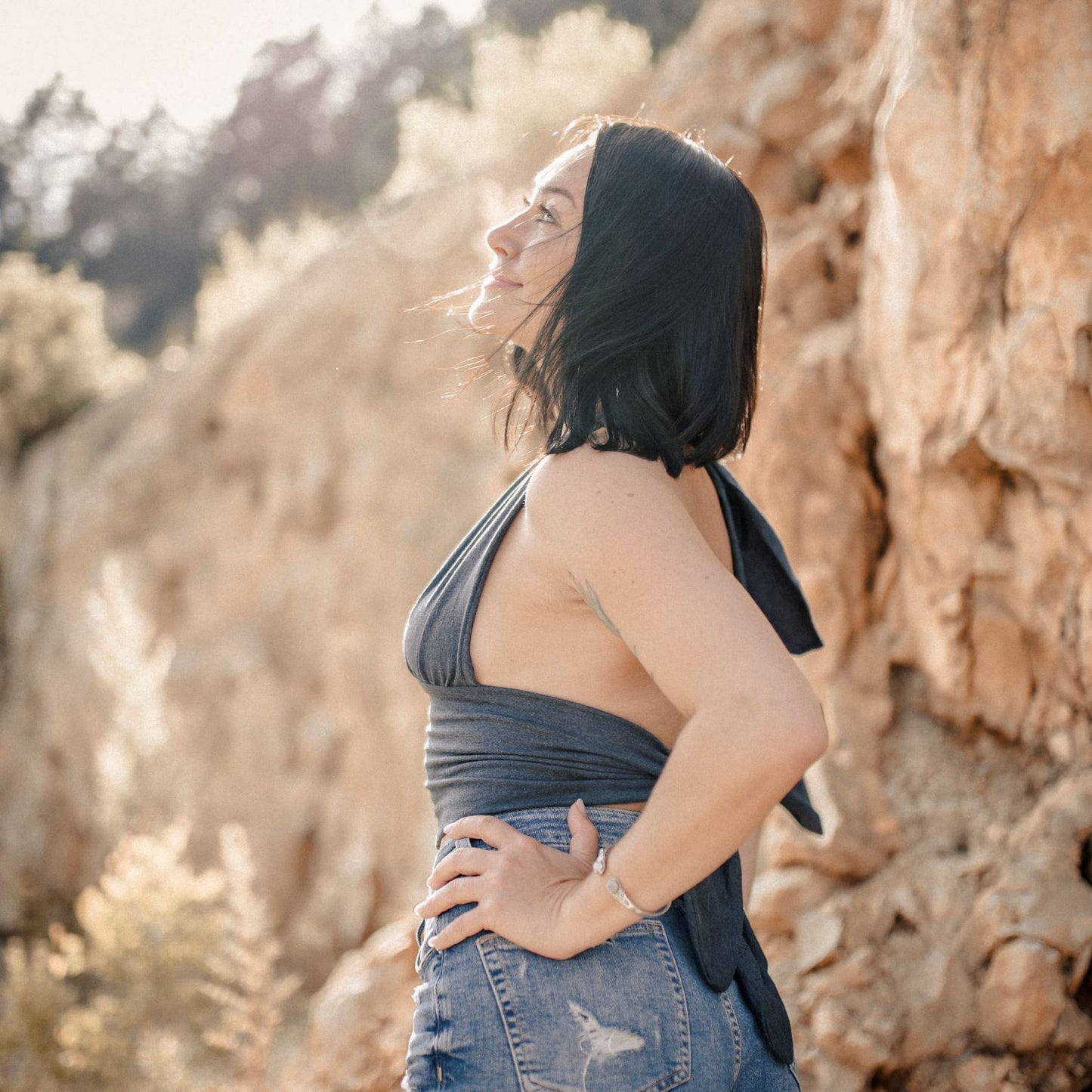 Crop Top dunkel blau- Selflove Exclusive Collectionn statt 59,90€