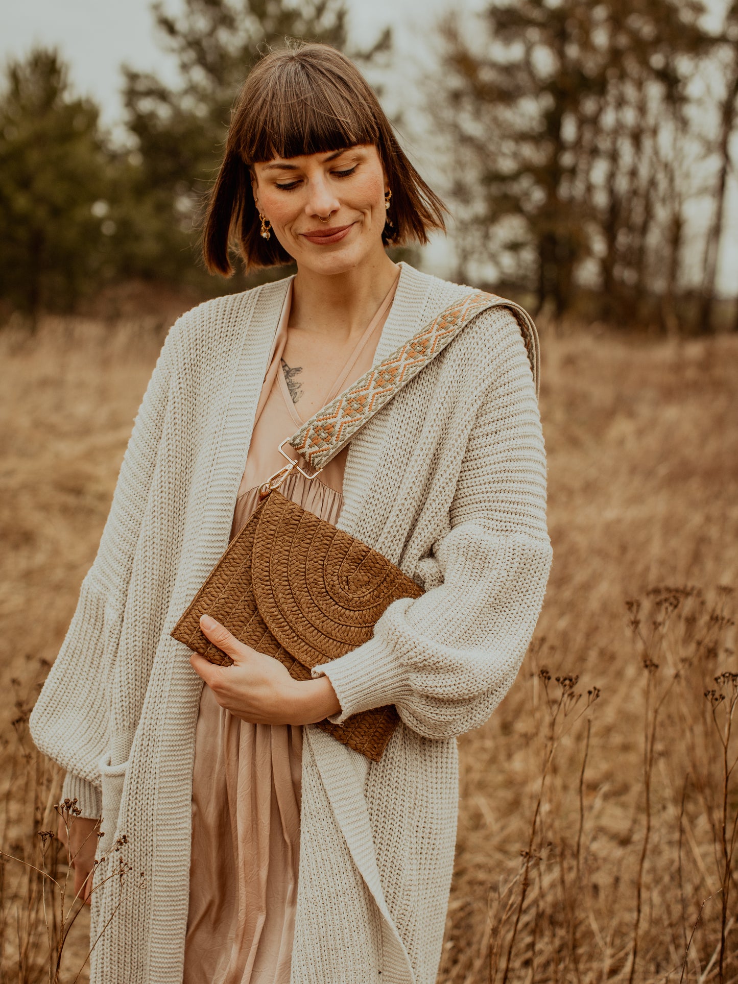 Handtasche Emilia mit Hippie Taschenband