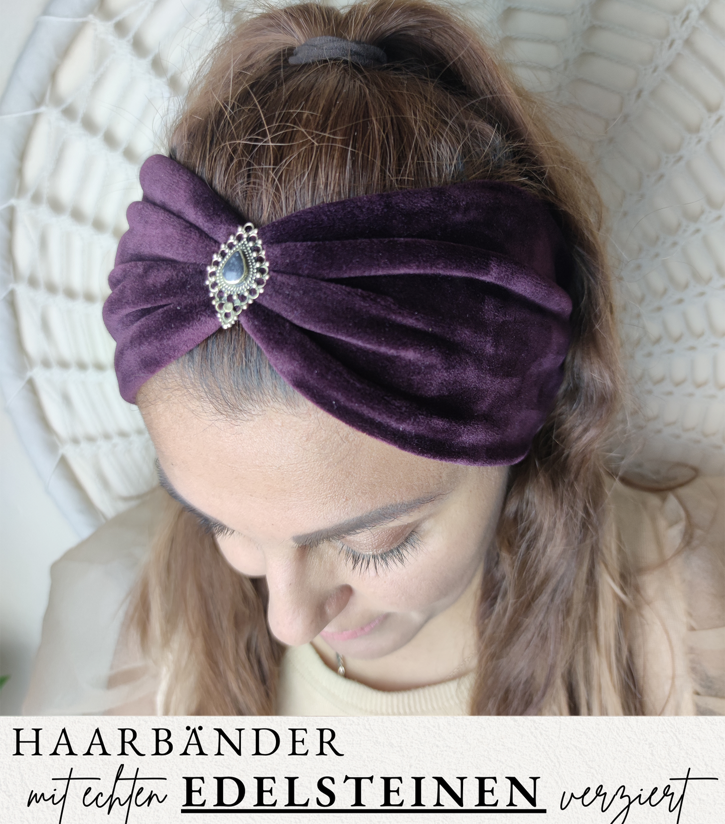 haarband damen, samt haarband, beige haarband, nude haarband, haarband mit stein, edelstein schmuck, haarband knoten, haarband twst, stirnband damen, samt stirnband, beiges haarband, haarband mit stein, stirnband mit stein, personalisierte geschenke, haarband bordeaux