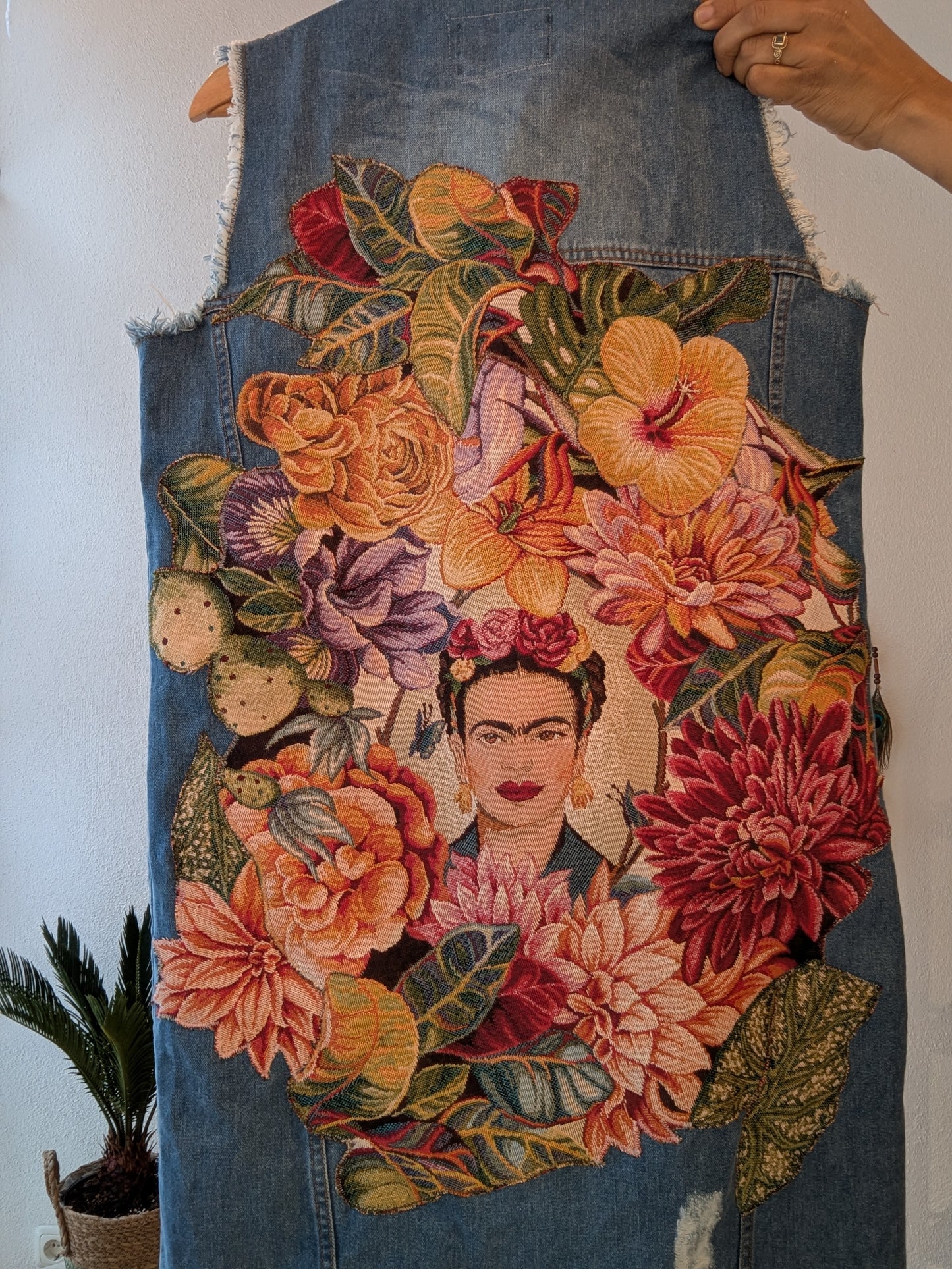 Vintage Destroyed Weste Boho Gr. L