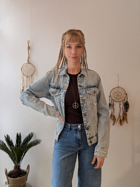 Vintage Frida Jeansjacke Boho Gr. L