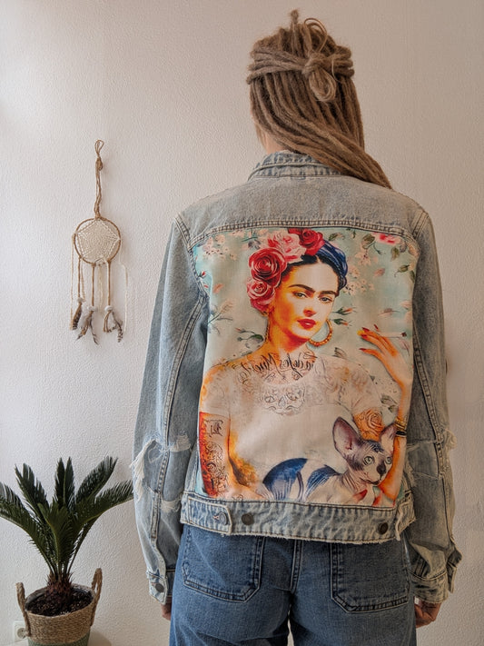 Vintage Frida Jeansjacke Boho Gr. L