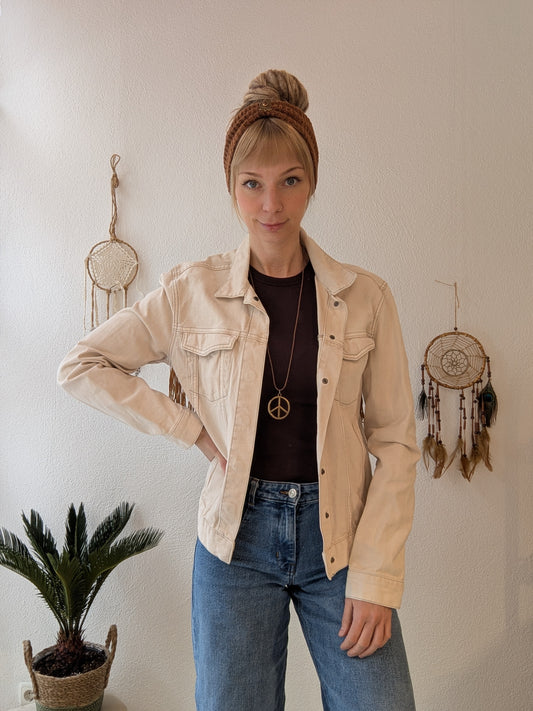 Vintage Jacke Boho Fransen Hippie Gr. M/L