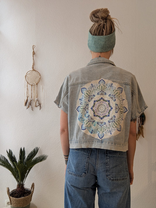 Vintage Jacke Boho Mandala Gr. L