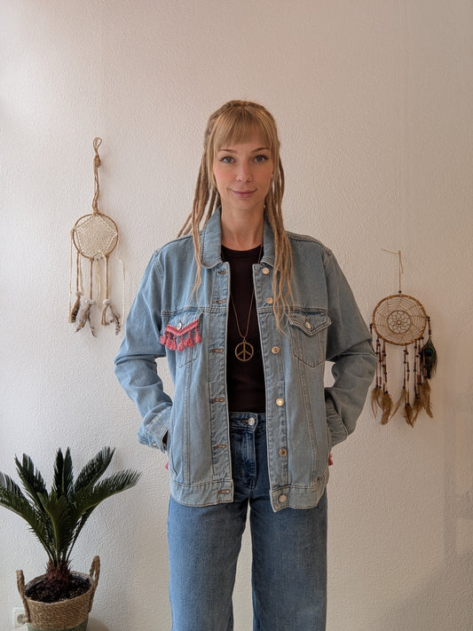 Vintage Frida Jeansjacke Boho Gr. L