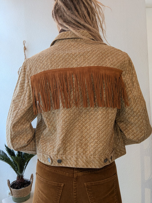 Vintage Fransen Jacke Gr. S