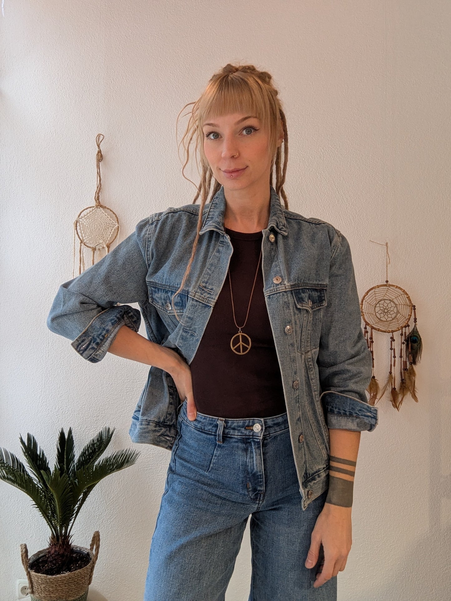 Vintage Jacke Boho Atztek Muster Gr. M