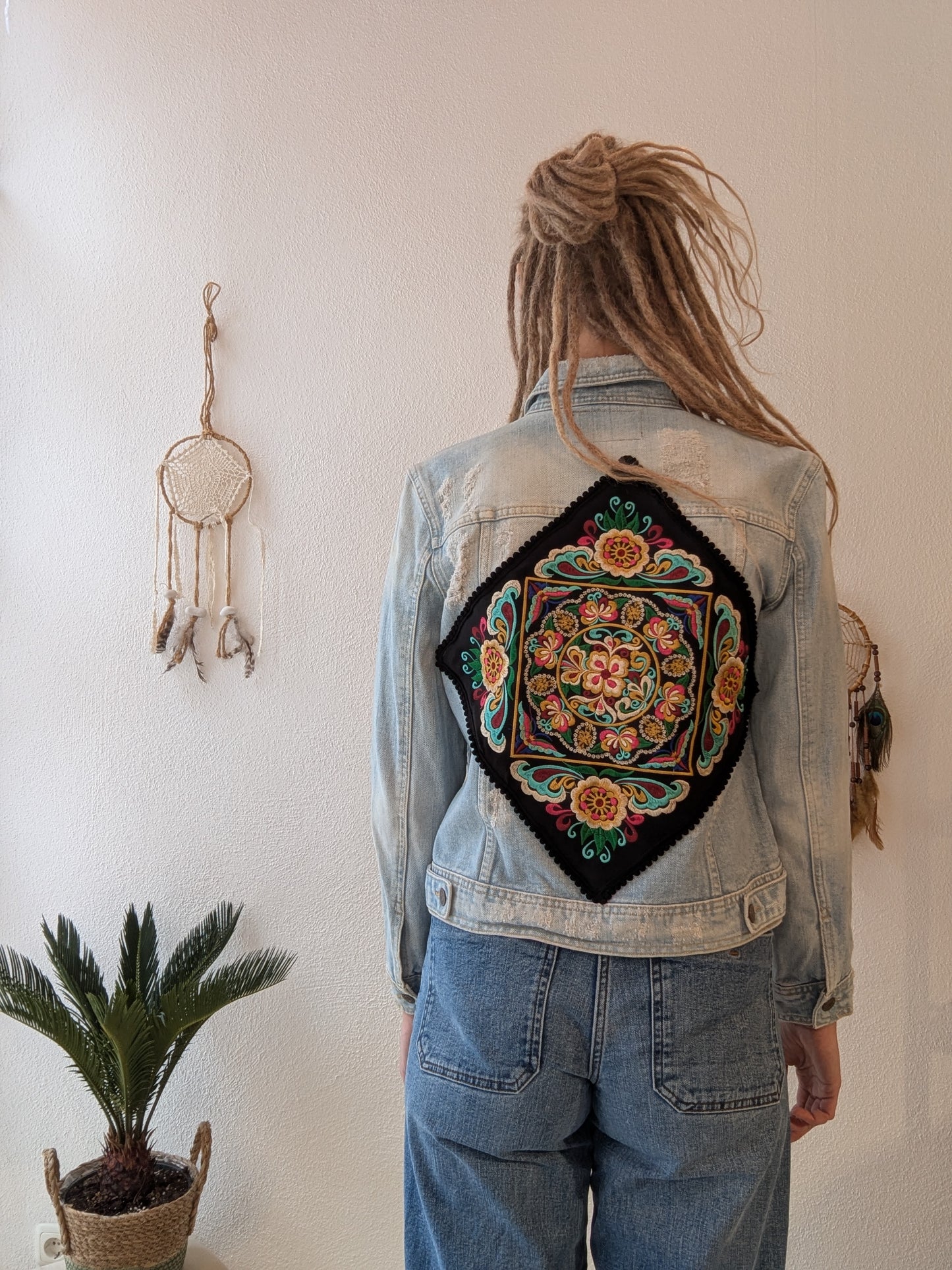 Vintage Jacke Boho Mandala Hippie  Gr. XS