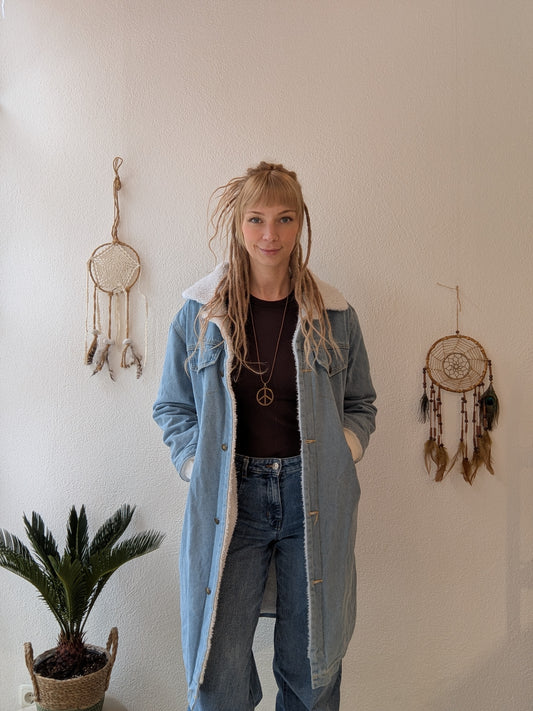 Vintage Mantel Boho Atztek Muster Hippie Gr. M