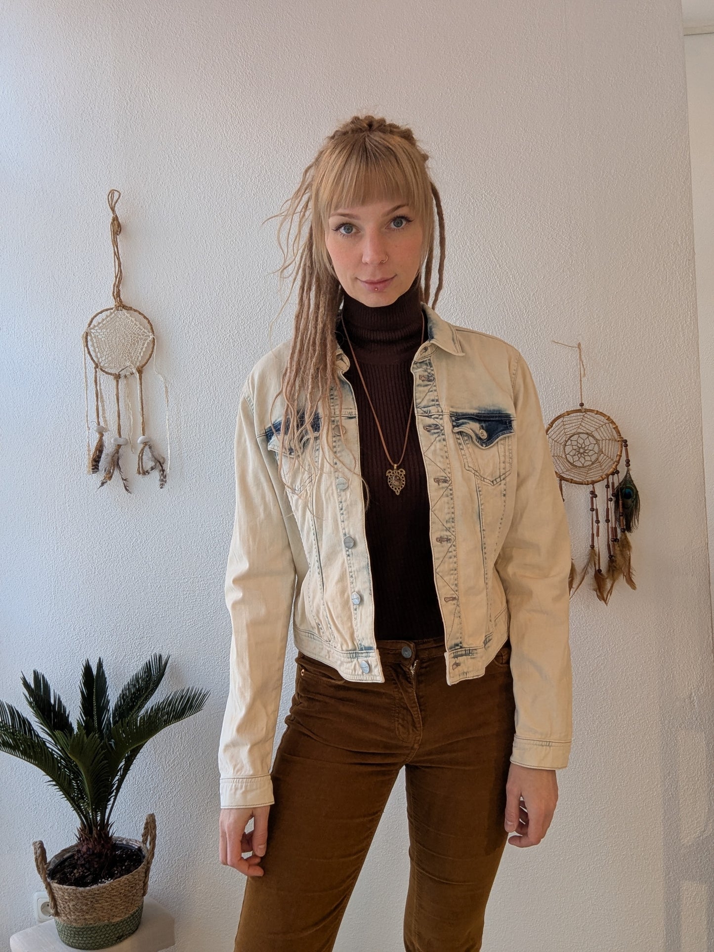 Boho Fransen Jeansjacke Malaga Gr. S