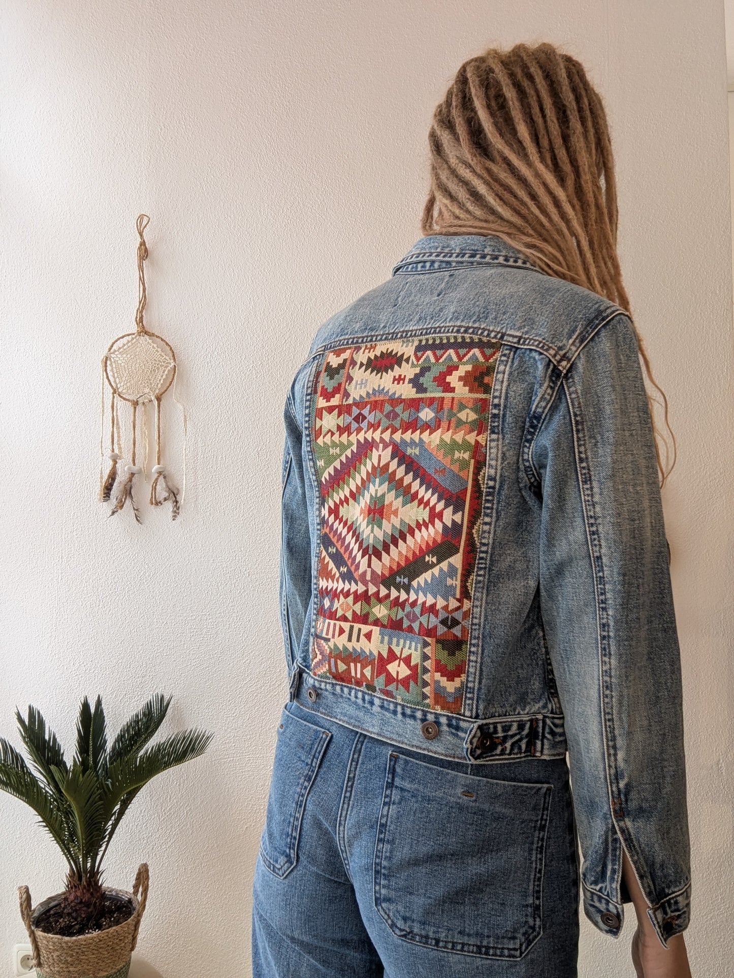Vintage Jacke Boho Atztekenmuster Gr. S
