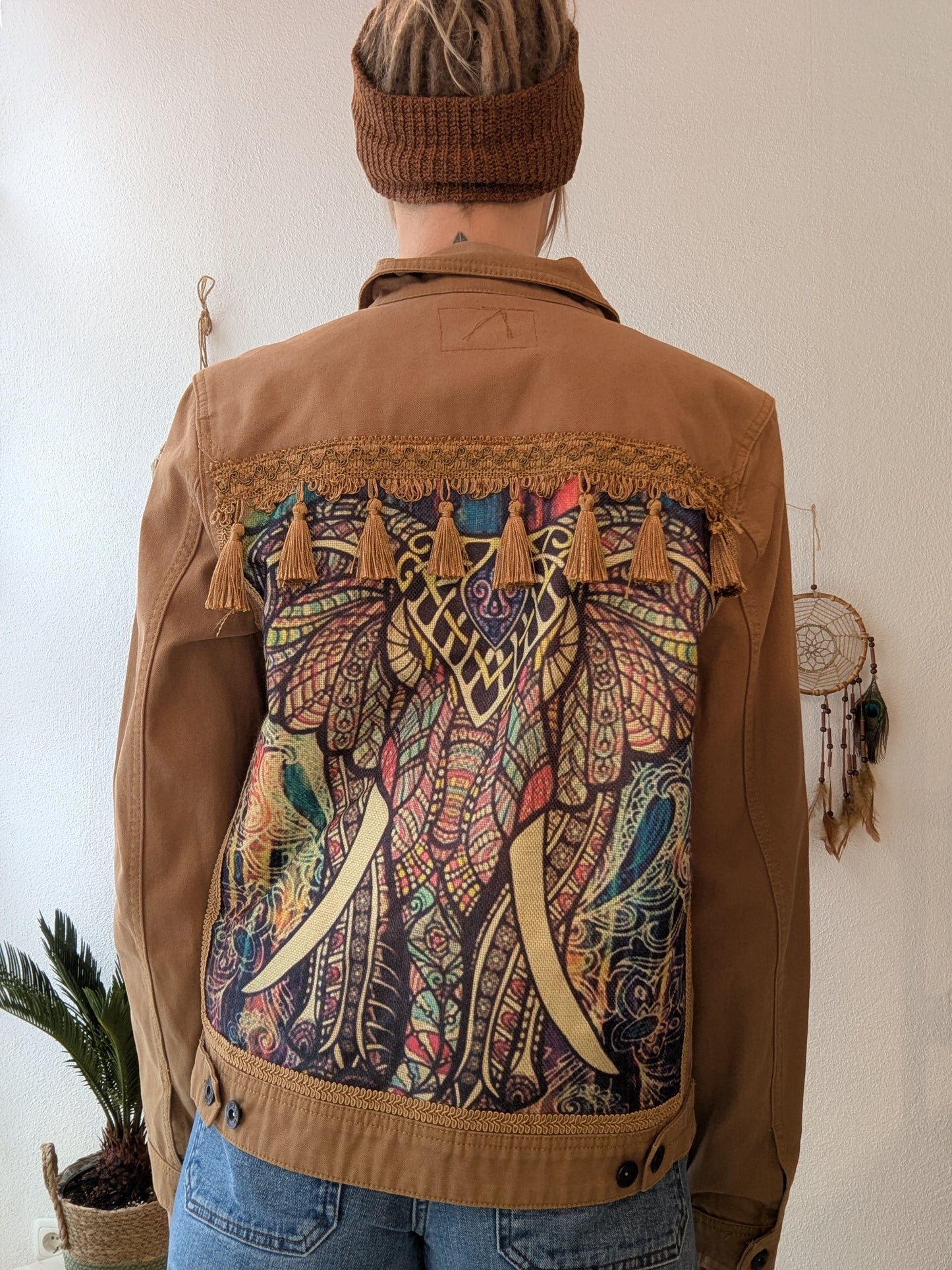 Vintage Jacke Boho Elefant Gr. M