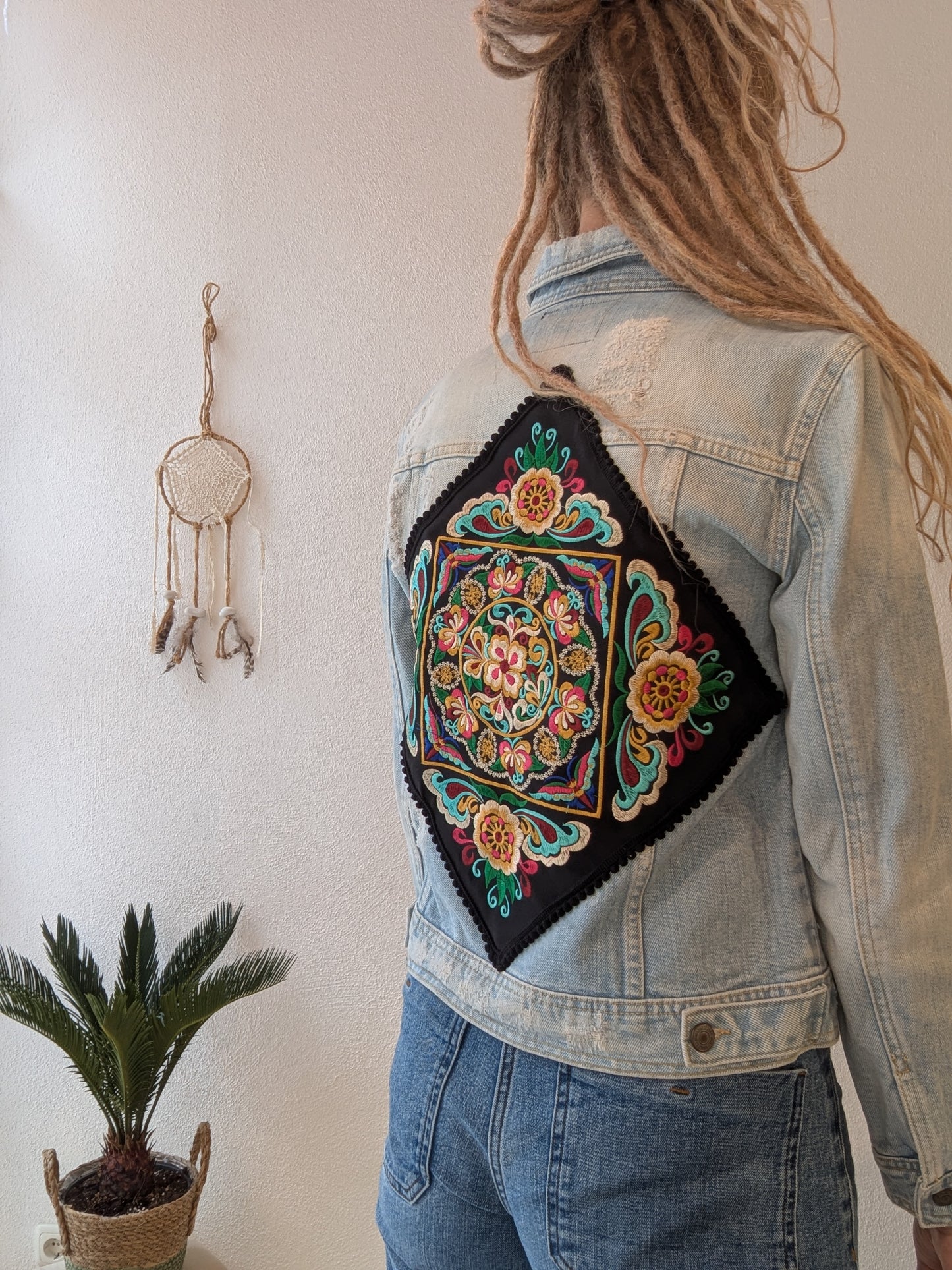 Vintage Jacke Boho Mandala Hippie  Gr. XS
