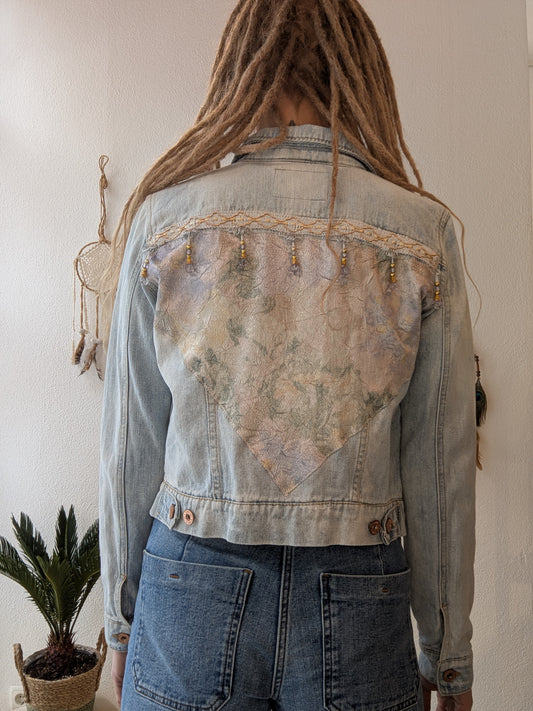 Vintage Jeansjacke Boho Gr. XS