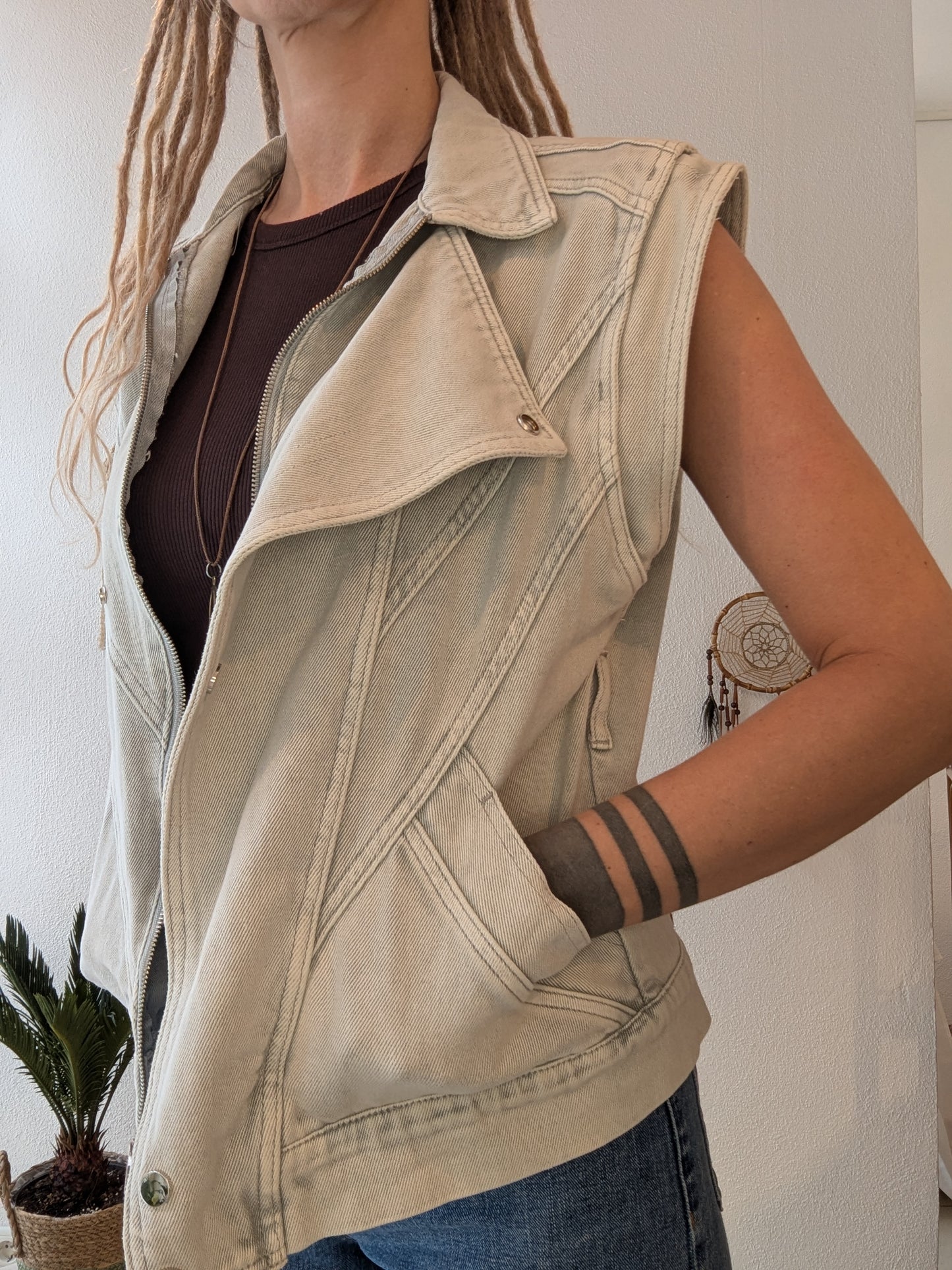 Vintage Weste Boho Hippie Gr. L