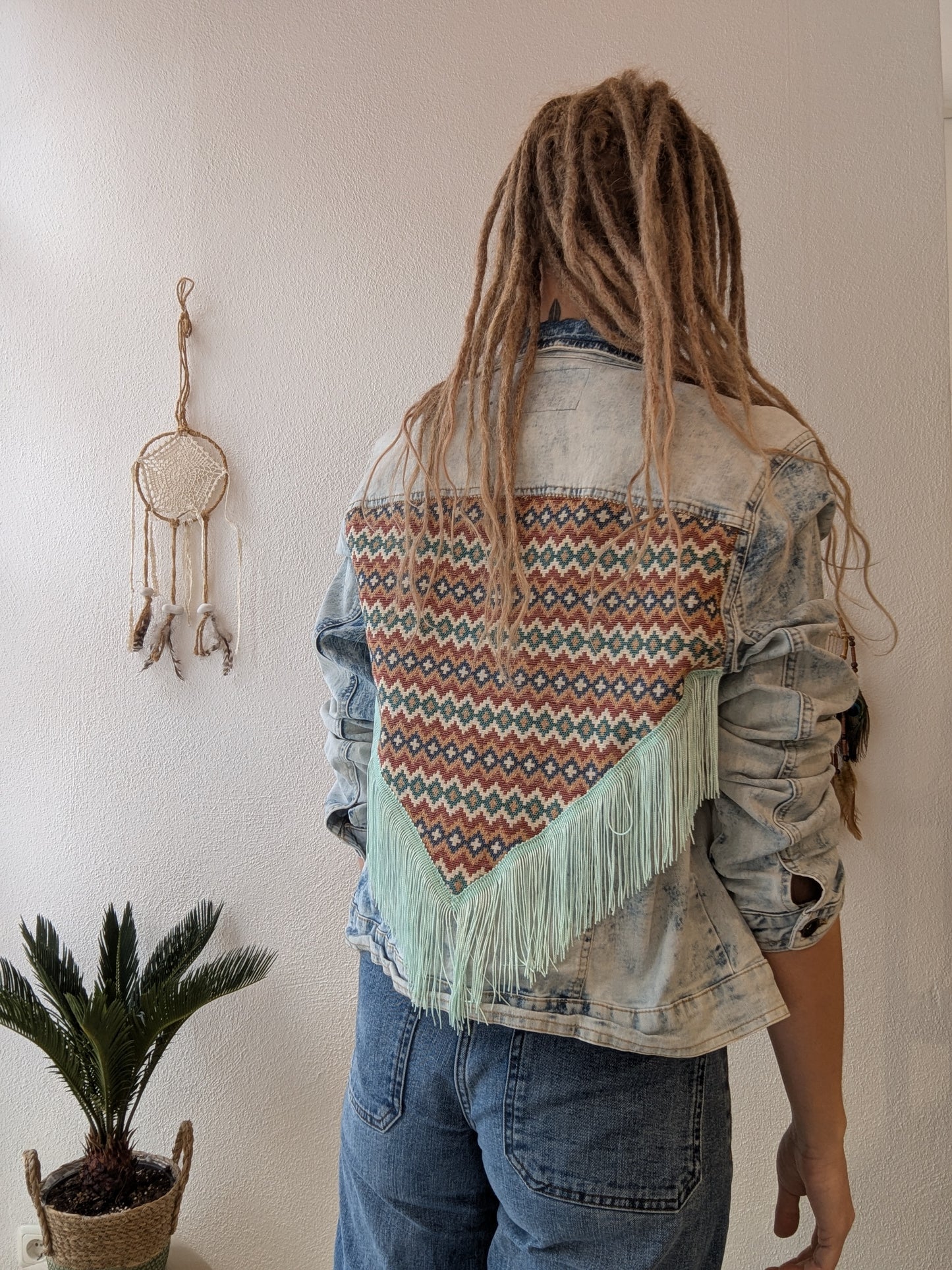 Boho Jeansjacke Ethno Gr. M