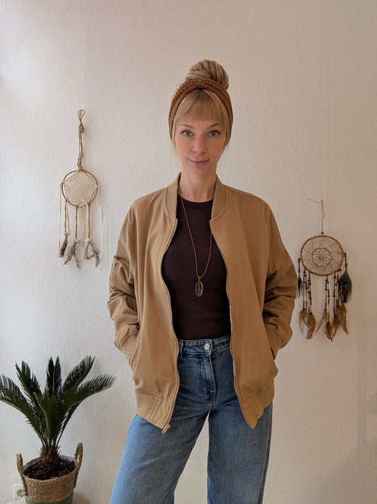 Vintage Bomber Jacke Boho Atztek Blouson