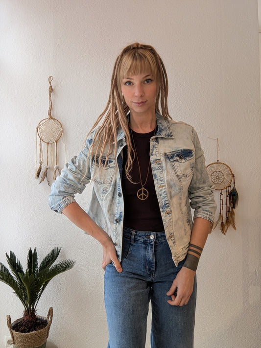 Boho Jeansjacke Ethno Gr. M
