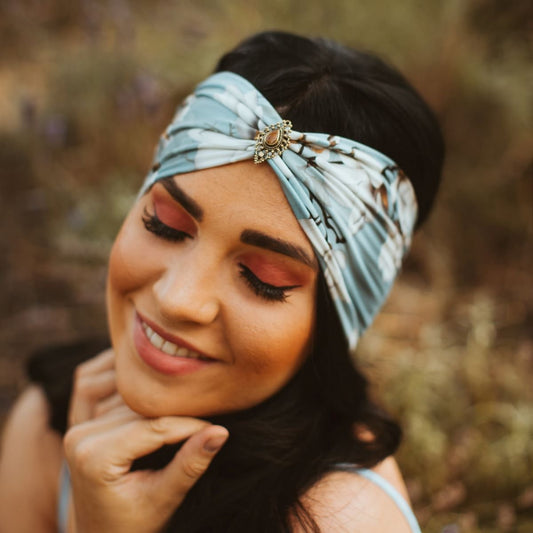 Happy Flower Haarband mit echten Edelsteinen verziert