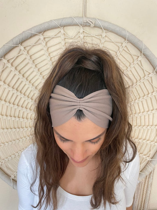 Jersey Basic Haarband in taupe