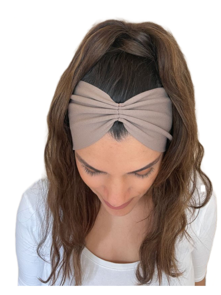 Jersey Basic Haarband in taupe
