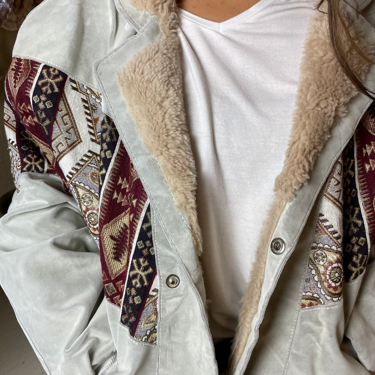 Boho Aztekenjacke Vintage Style 80er / 90er Vintage Jacke